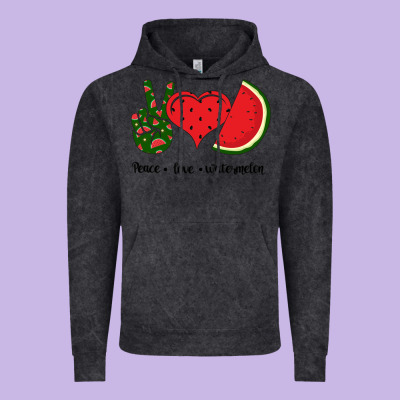 Peace Love Watermelon Vintage Hoodie Designed By Bettercallsaul