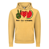 Vintage Mustard Peace Love Watermelon Vintage Hoodie - Bettercallsaul