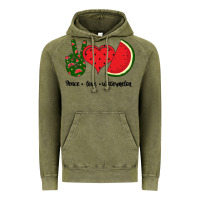 Vintage Olive Peace Love Watermelon Vintage Hoodie - Bettercallsaul
