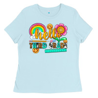 Baby Blue hello third grade Ladies Tee - NancyCooperArtShop