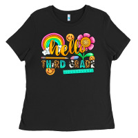 Black hello third grade Ladies Tee - NancyCooperArtShop