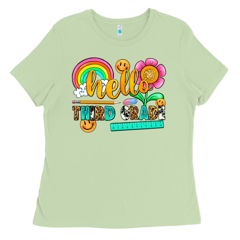 Hello Third Grade Ladies Tee by NancyCooperArtShop | Teevron