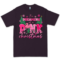 Plum i'm dreaming of a pink christmas flamingo Premium Tee - MaliasSmallBusiness