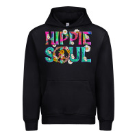 Black hippie soul with tie dye and flowers Urban Hoodie - Artiststas