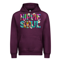 Mauve Wine hippie soul with tie dye and flowers Urban Hoodie - Artiststas