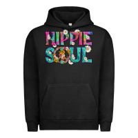 Pigment Black hippie soul with tie dye and flowers Urban Hoodie - Artiststas