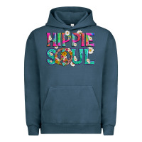 Pigment Midnight Navy hippie soul with tie dye and flowers Urban Hoodie - Artiststas