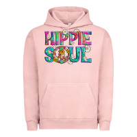 Pigment Salmon hippie soul with tie dye and flowers Urban Hoodie - Artiststas