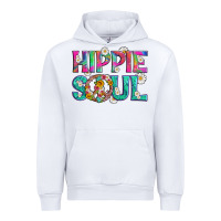 White hippie soul with tie dye and flowers Urban Hoodie - Artiststas