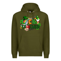 Army Green lucky teacher St. Patricks Day Premium Hoodie - FaDigitalArtStudio