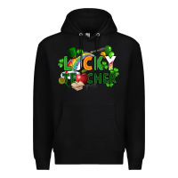Black lucky teacher St. Patricks Day Premium Hoodie - FaDigitalArtStudio