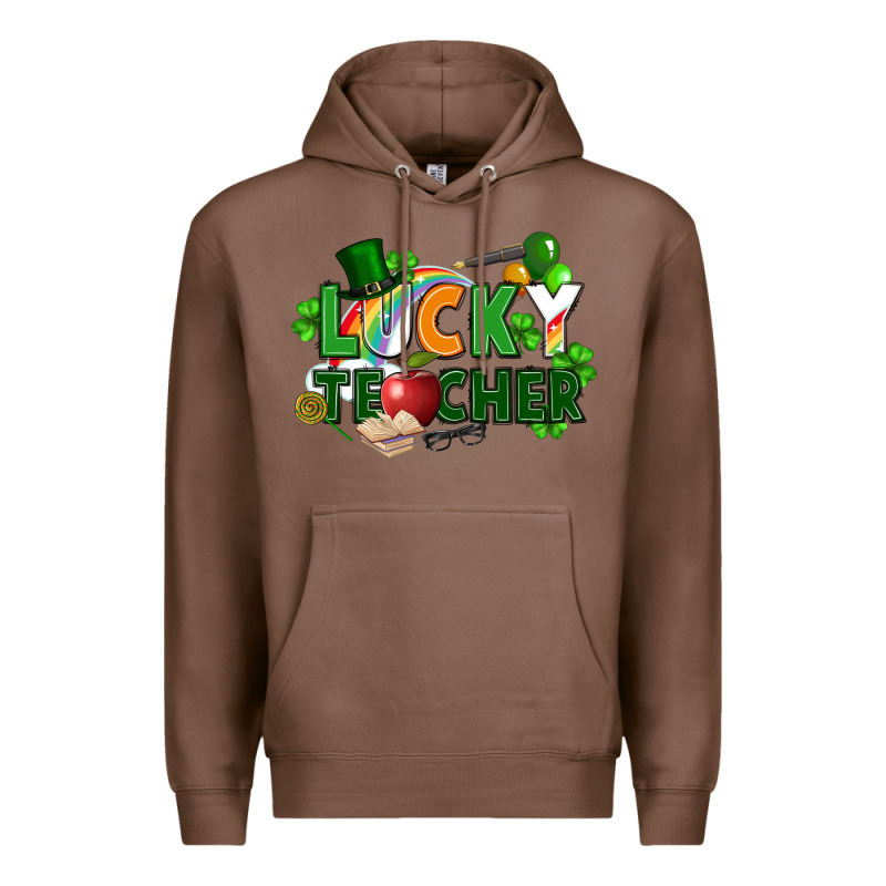 Lucky Teacher St. Patricks Day Premium Hoodie by FaDigitalArtStudio | Teevron