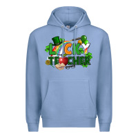 Colony Blue lucky teacher St. Patricks Day Premium Hoodie - FaDigitalArtStudio