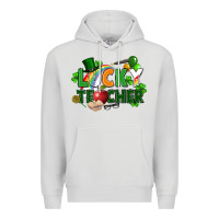 Dove Grey lucky teacher St. Patricks Day Premium Hoodie - FaDigitalArtStudio
