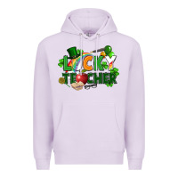 Lilac lucky teacher St. Patricks Day Premium Hoodie - FaDigitalArtStudio