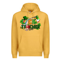 Mustard lucky teacher St. Patricks Day Premium Hoodie - FaDigitalArtStudio