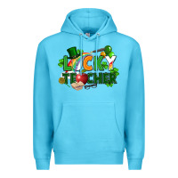 Ocean Blue lucky teacher St. Patricks Day Premium Hoodie - FaDigitalArtStudio