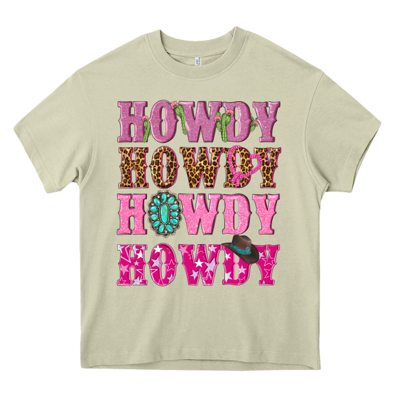 Pink Howdy Howdy Howdy Heavy Core Tee by NancyCooperArtShop | Teevron