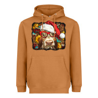 Meerkat Christmas Cow Heavyweight Hoodie - LillyAllenDesigns