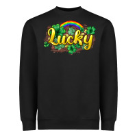Black Lucky St. Patrick's Day Heavyweight Sweatshirt - HowdyJamesFarm