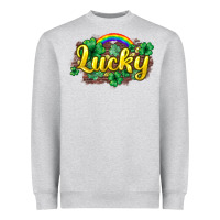 Heather Grey Lucky St. Patrick's Day Heavyweight Sweatshirt - HowdyJamesFarm