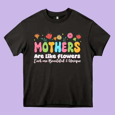 Mothers Are Like Flowers Heavy Core Tee Designed By Jahusdesignshop
