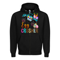 Black Egg Crusher Zipper Hoodie - BundleAndBundleShop