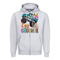 Heather Grey Egg Crusher Zipper Hoodie - BundleAndBundleShop