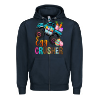 Navy Egg Crusher Zipper Hoodie - BundleAndBundleShop
