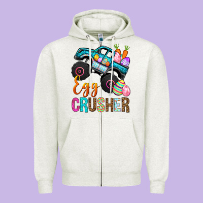 Egg Crusher Zipper Hoodie Designed By Bundleandbundleshop