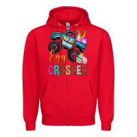 Red Egg Crusher Zipper Hoodie - BundleAndBundleShop