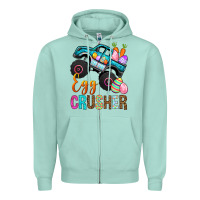 Seafoam Egg Crusher Zipper Hoodie - BundleAndBundleShop