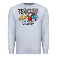 Heather Grey Teacher Calus Premium Sweatshirt - CowhideDigitalArt