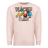 Pale Pink Teacher Calus Premium Sweatshirt - CowhideDigitalArt