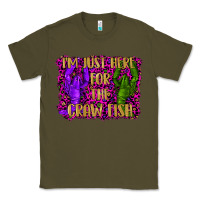 Army Green mardi gras i'm just here for the craw fish with lobster Classic Tee - RanaPortraitStore
