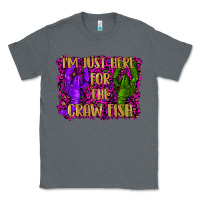 Charcoal Heather mardi gras i'm just here for the craw fish with lobster Classic Tee - RanaPortraitStore