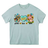 Arona peace love cute cow Heavy Core Tee - NancyCooperArtShop