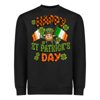Black happy st patricks day Heavyweight Sweatshirt - CowGirlArtShop