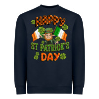 Navy happy st patricks day Heavyweight Sweatshirt - CowGirlArtShop