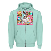 Seafoam Easter Bunny And Egg With Leopard Pattern Tumbler Zipper Hoodie - BundleAndBundleShop