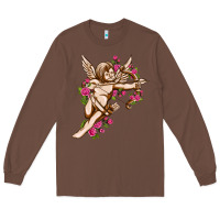 Chestnut Cupid with rose Valentine's Day Long Sleeve Tee - HowdyJamesFarm