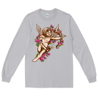 Moon Dust Cupid with rose Valentine's Day Long Sleeve Tee - HowdyJamesFarm