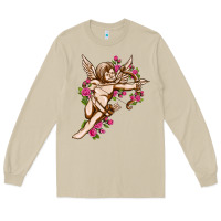 Mushroom Cupid with rose Valentine's Day Long Sleeve Tee - HowdyJamesFarm