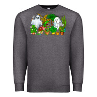 Charcoal Heather Spooky Plants Premium Sweatshirt - CowhideDigitalArt
