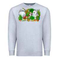 Heather Grey Spooky Plants Premium Sweatshirt - CowhideDigitalArt