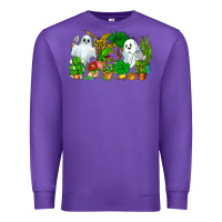 Purple Spooky Plants Premium Sweatshirt - CowhideDigitalArt