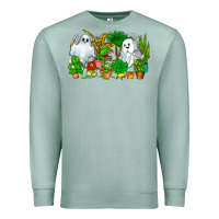 Seafoam Spooky Plants Premium Sweatshirt - CowhideDigitalArt