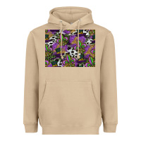 Mushroom mardi gras celebration pattern Heavyweight Hoodie - CowhideDigitalArt