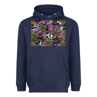 Navy mardi gras celebration pattern Heavyweight Hoodie - CowhideDigitalArt