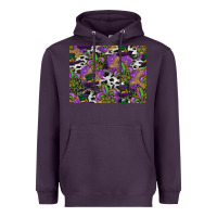 Plum mardi gras celebration pattern Heavyweight Hoodie - CowhideDigitalArt